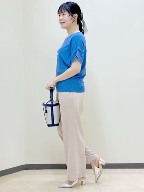  beni_gingerさんの「Reflect｜【選べる7色◎／手洗い可／二の腕カバー】半袖ニット」を使ったコーディネート