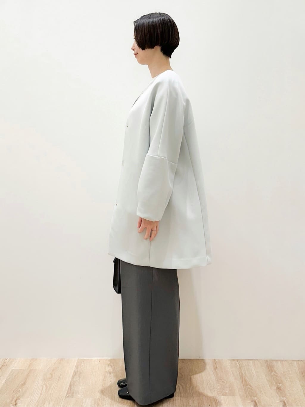 yurieさんの「OPAQUE.CLIP｜フォルムスリーブミドルコート【洗濯機OK】」を使ったコーディネート