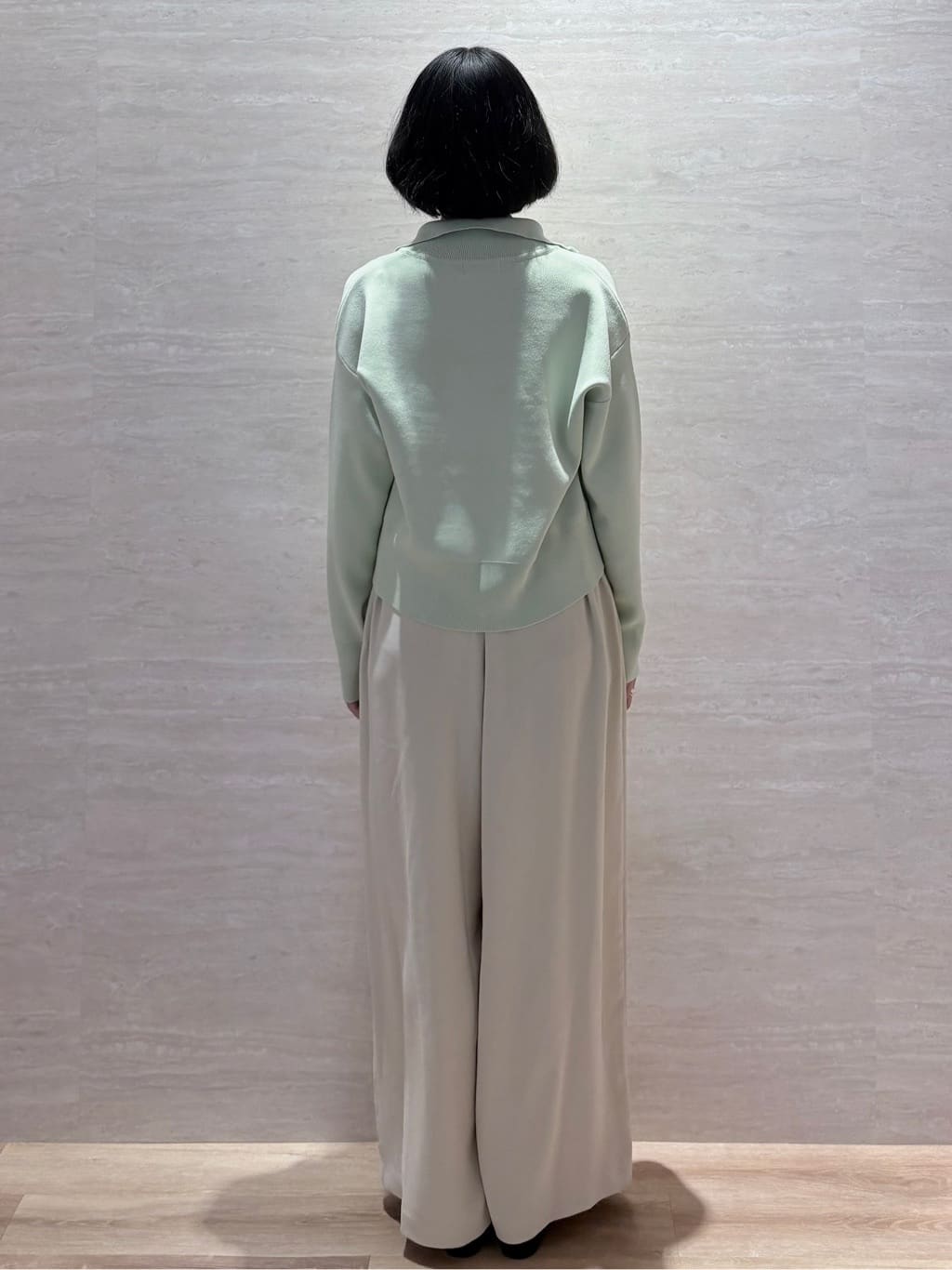 JIMAさんの「OPAQUE.CLIP｜ハーフZIP刺繍ロゴニット【洗濯機OK】」を使ったコーディネート