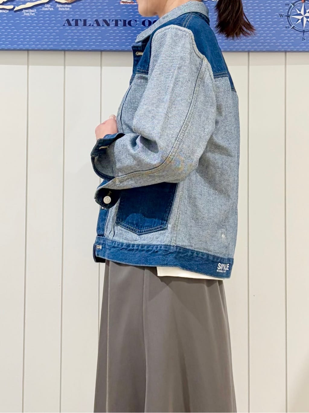 uwatokoさんの「Dessin｜【ユニセックス/2WAY】リバーシブルデニムジャケット」を使ったコーディネート