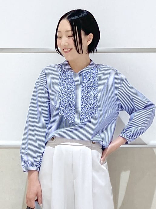 eriko さんの「Dessin｜【花粉ガード/撥水加工/洗える】ステンカラースプリングコート」を使ったコーディネート