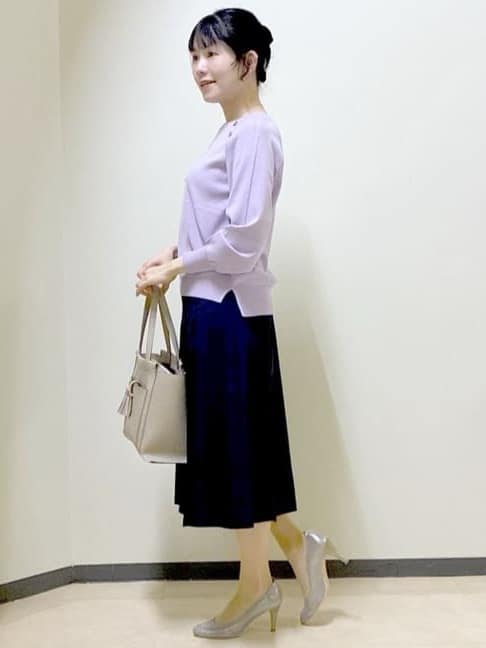  beni_gingerさんの「Reflect｜【ゆったり着られる◎】ラグランスリーブニット」を使ったコーディネート