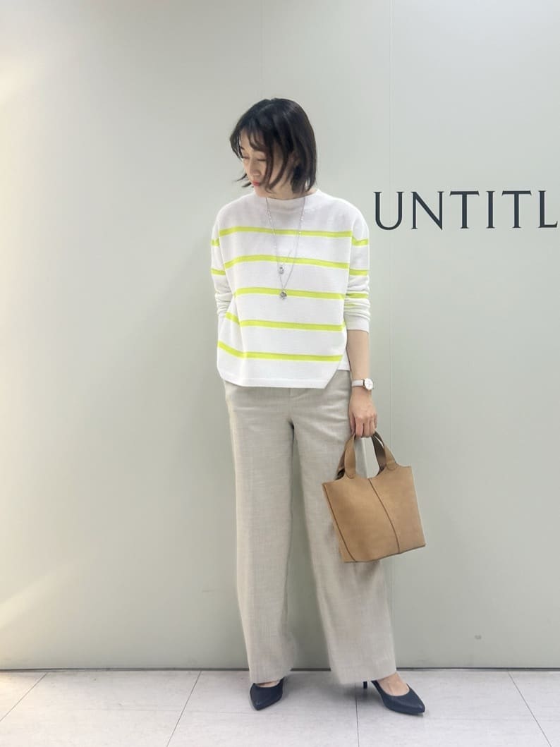 Mikiさんの「UNTITLED｜◆【ゆったり/洗える】クロップドニットプルオーバー」を使ったコーディネート