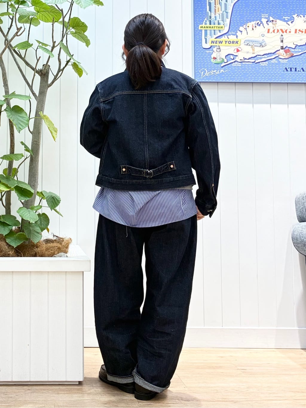 msatoさんの「Dessin｜【ユニセックス/2WAY】リバーシブルデニムジャケット」を使ったコーディネート