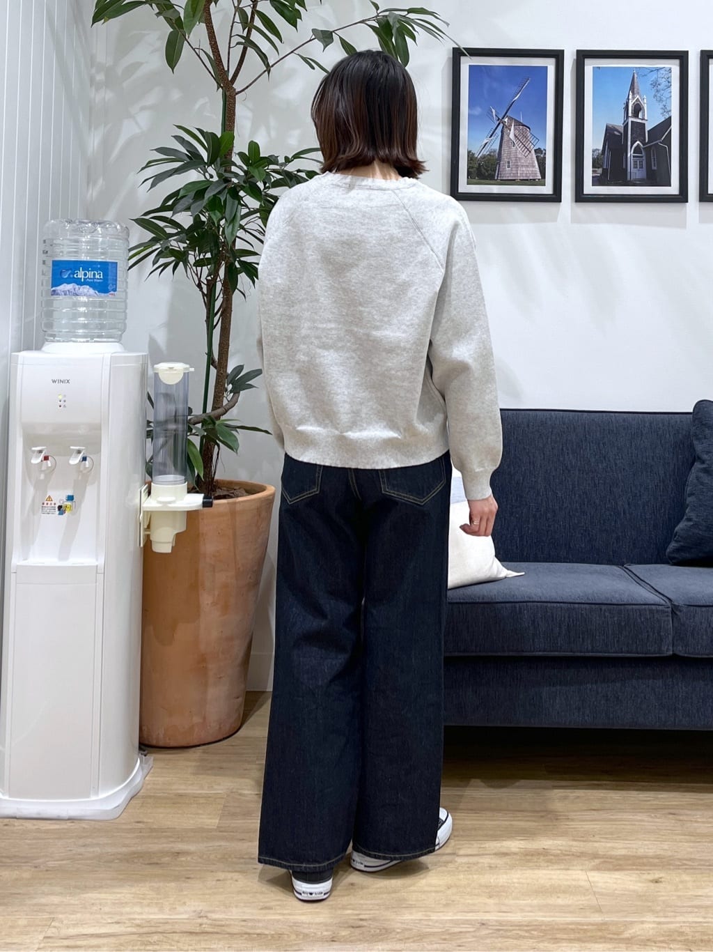 canaさんの「Dessin｜【花粉ガード/撥水加工/洗える】クルーネックスプリングコート」を使ったコーディネート