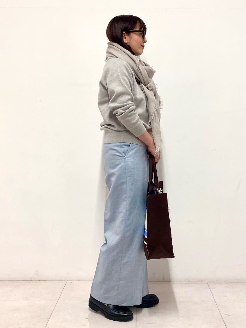 Sawaguchiさんの「DRESSTERIOR｜【otonaMUSE5月号掲載】ボーダーニットラージトート」を使ったコーディネート