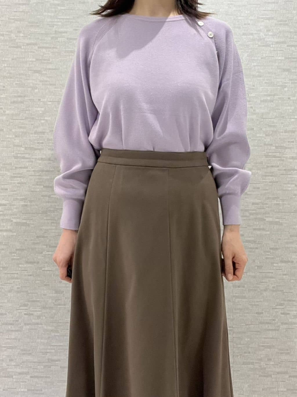 marikoさんの「Reflect｜【ゆったり着られる◎】ラグランスリーブニット」を使ったコーディネート