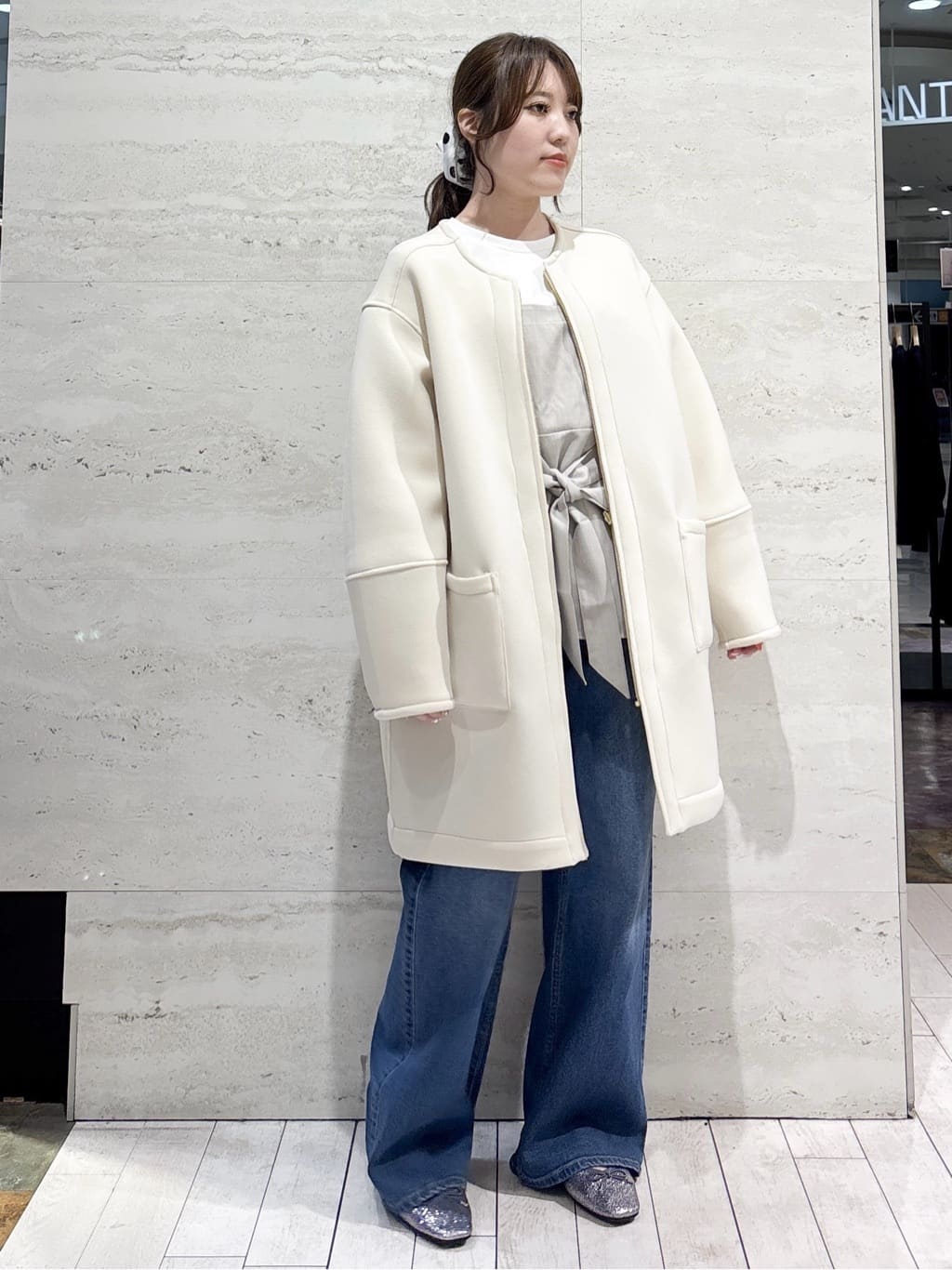 かほさんの「OPAQUE.CLIP｜2WAYダイヤキルトチェーンショルダー」を使ったコーディネート