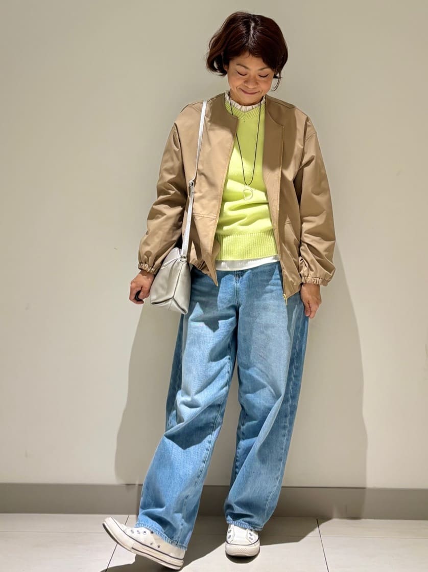 Haruさんの「Dessin｜【洗える】フリルネックジョーゼットブラウス」を使ったコーディネート