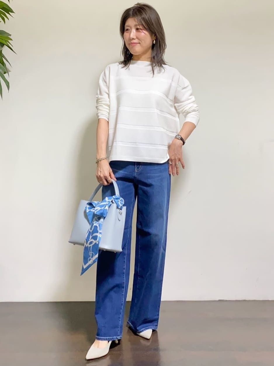 tomoさんの「UNTITLED｜【新色追加/セットアップ可】エアリー ダブルブレストジャケット」を使ったコーディネート
