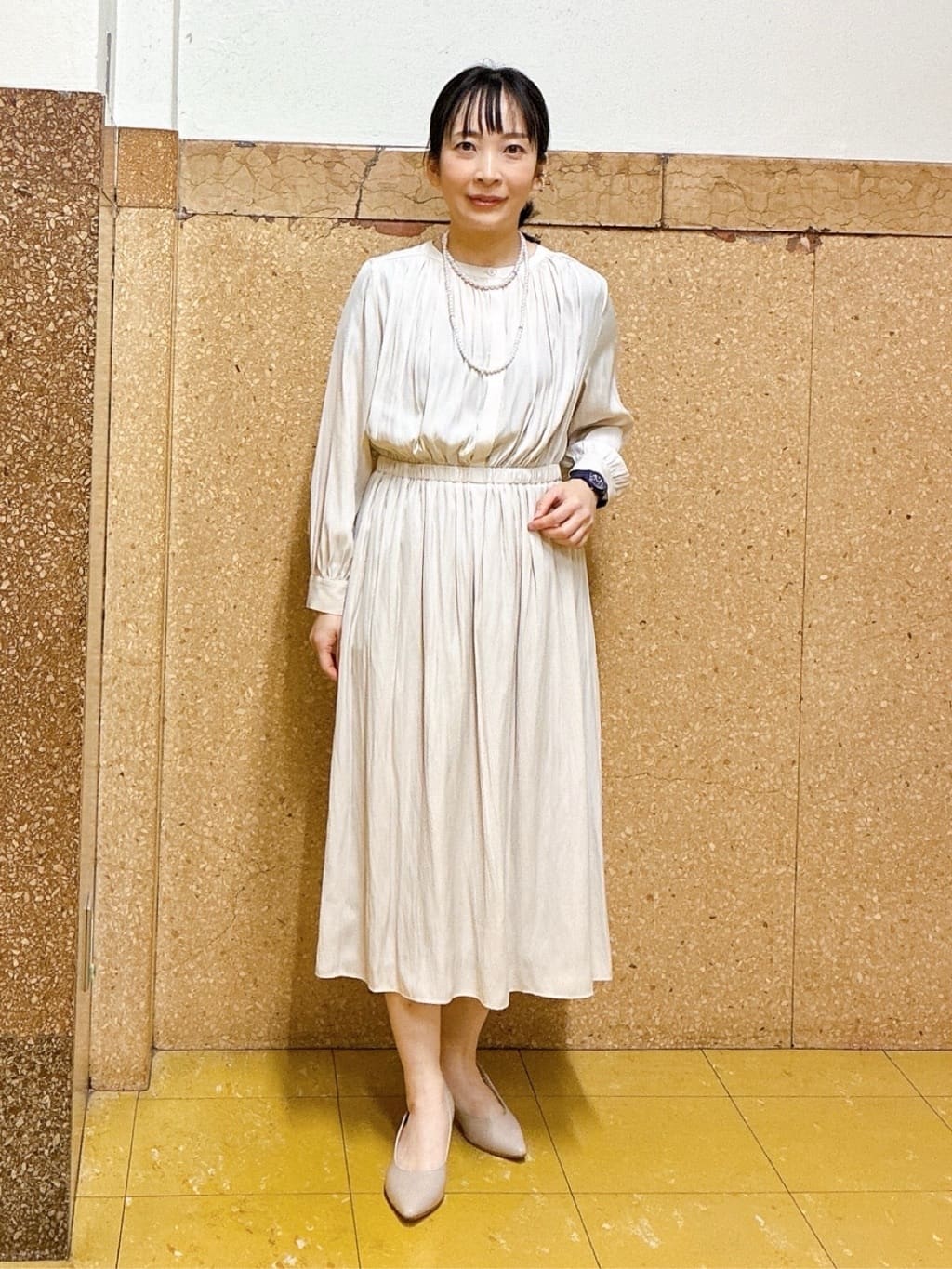 hattoriさんの「INDIVI｜【追加6/日本製】2連フェイクパールネックレス」を使ったコーディネート