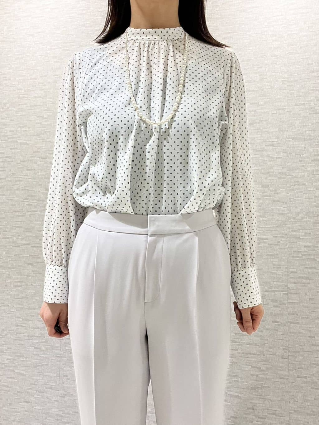 marikoさんの「Reflect｜【SS-4Lサイズ】ドットプリントブラウス」を使ったコーディネート