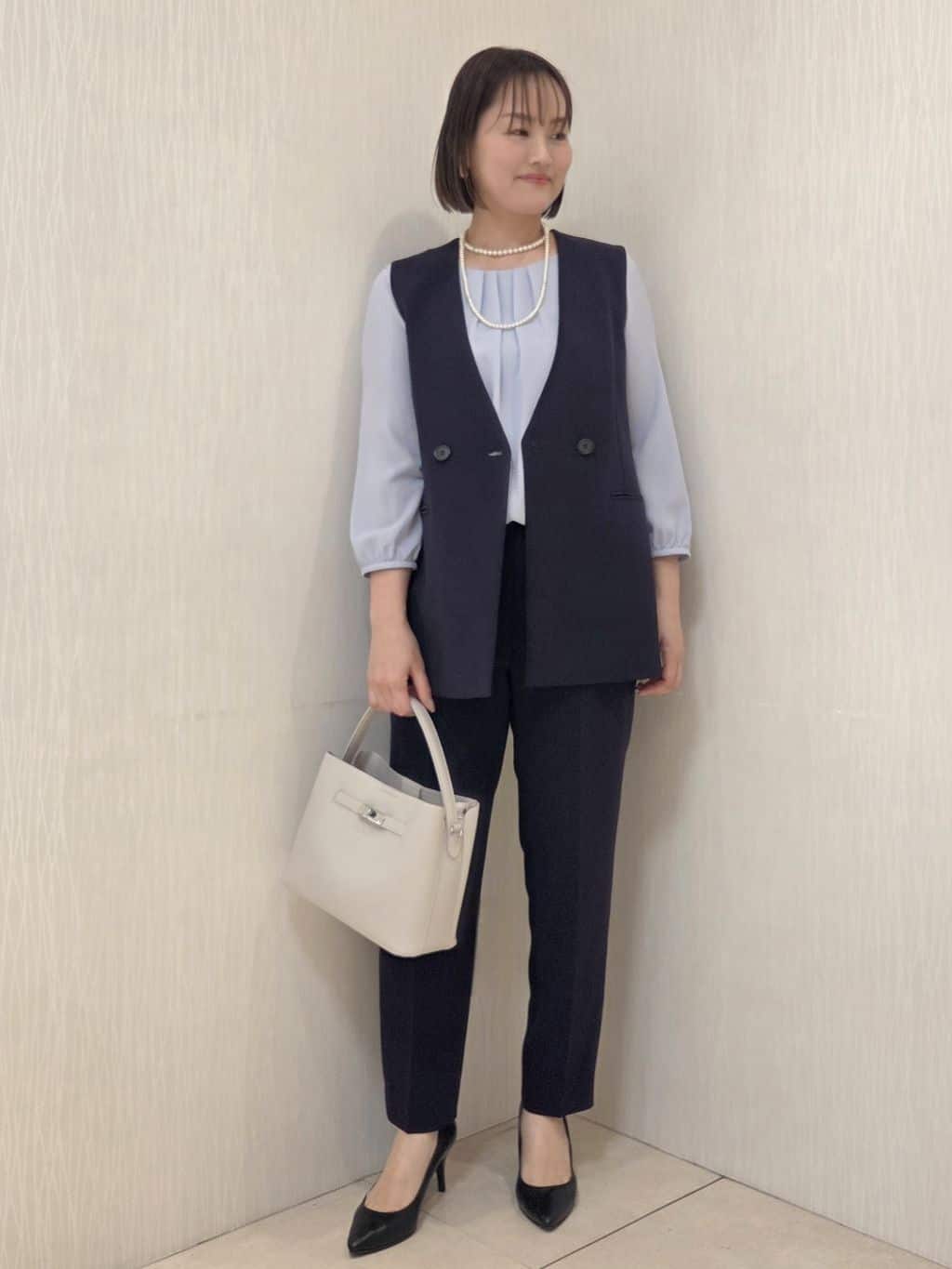 naokoさんの「UNTITLED｜【透けにくい/ウエストイン見え】タックブラウス」を使ったコーディネート