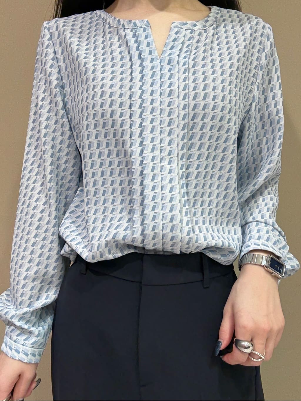 KEIKOさんの「INDIVI｜【通勤スーツ／洗える】ストレッチワイドパンツ」を使ったコーディネート