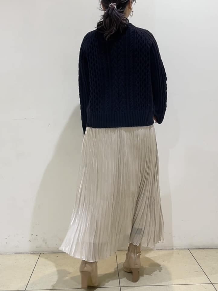 watanabeさんの「UNTITLED｜【洗える】スポンディッシュ ケーブル柄ニット」を使ったコーディネート