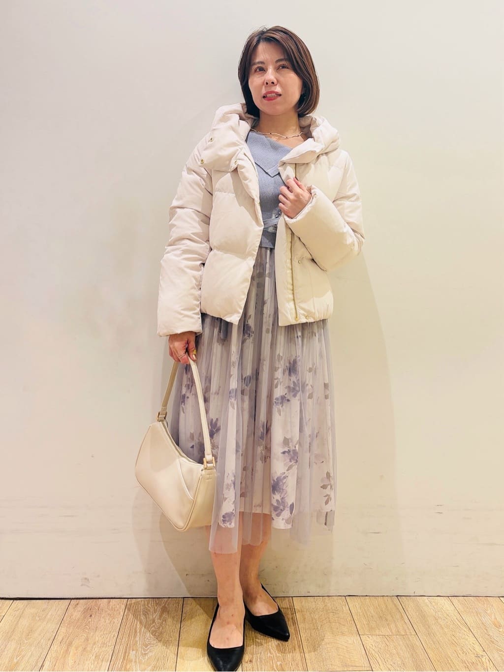 YUKOさんの「index｜KAWADAダウンショートコート【撥水／洗濯機OK／静電気防止裏地】《XS～LL》」を使ったコーディネート
