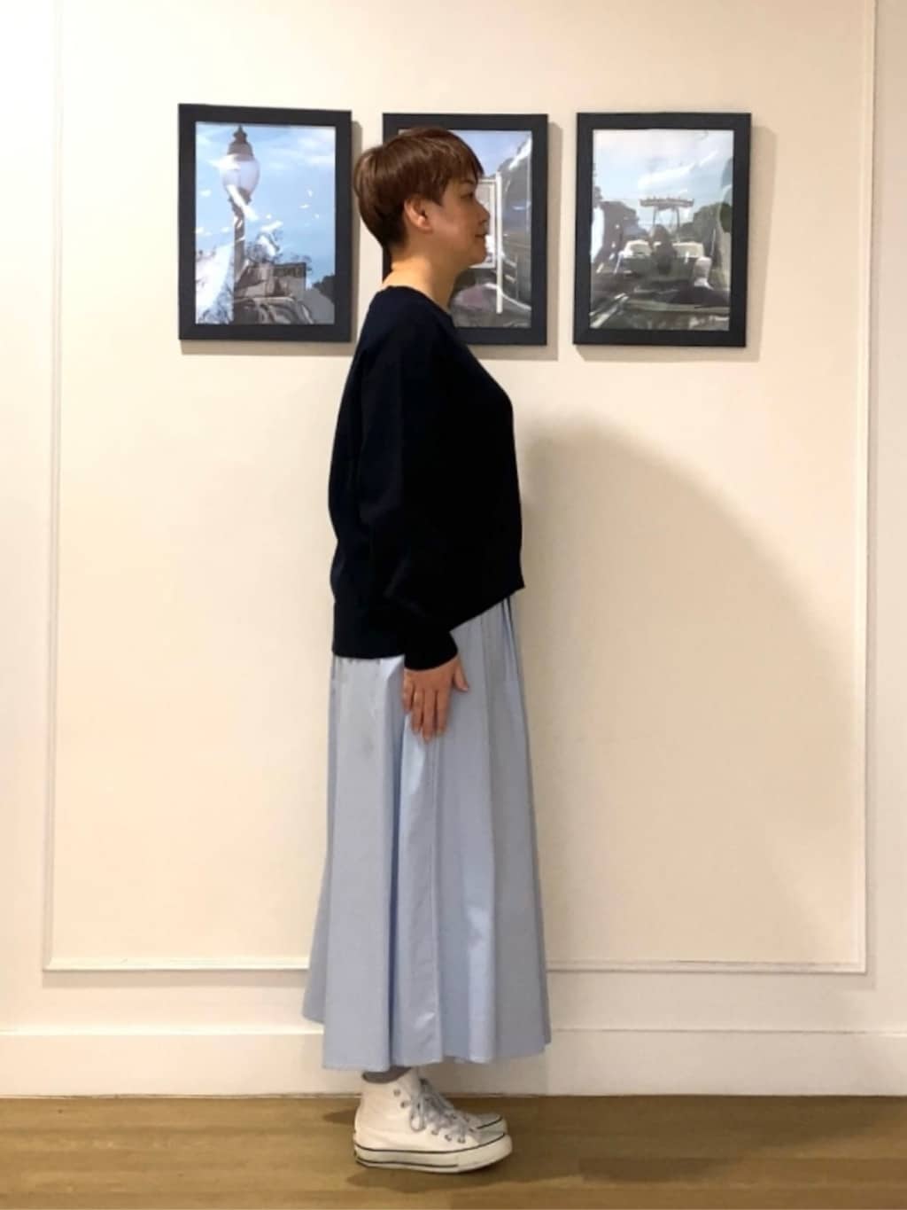 Hiroさんの「Dessin｜【洗える】スウェットライクニット」を使ったコーディネート