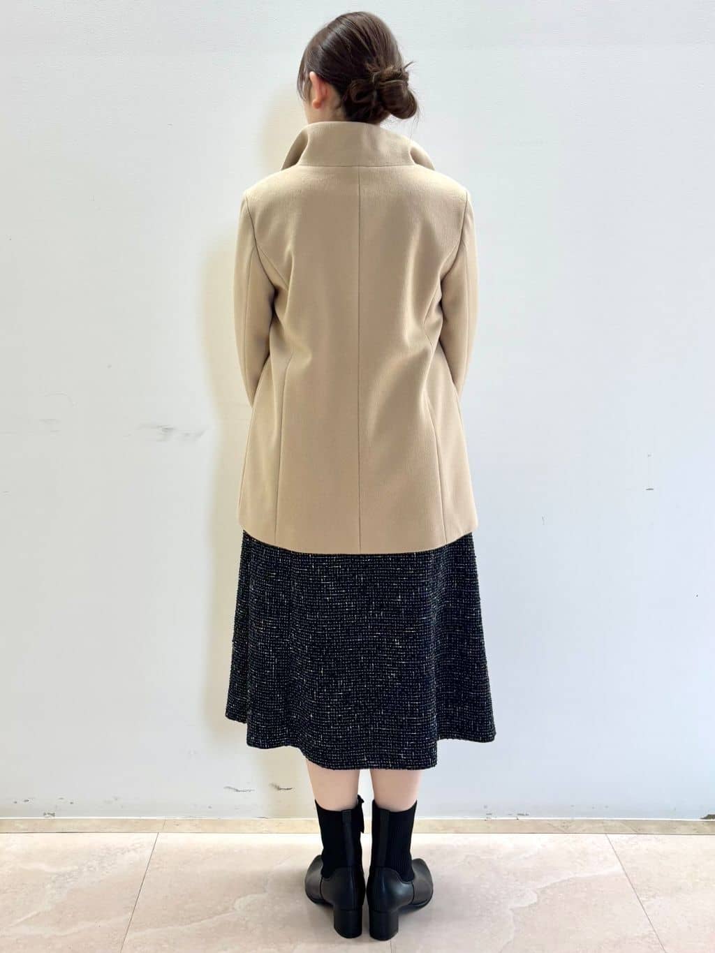 Satoさんの「Reflect｜【SS-4Lサイズ／衿が顔に当たらない◎】スタンドネックミドルコート」を使ったコーディネート