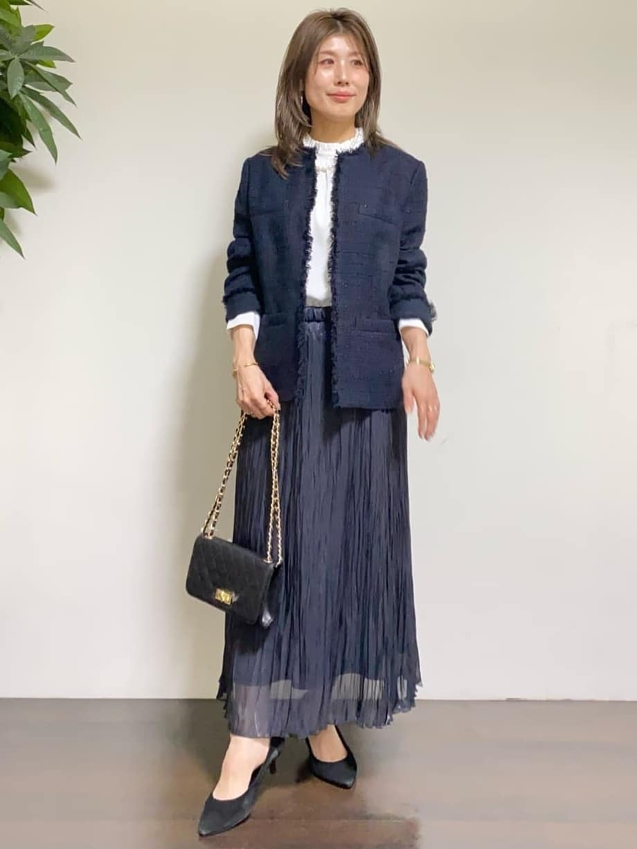 tomoさんの「UNTITLED｜【仕事着/スーツ】ファンシーツイード ジャケット」を使ったコーディネート