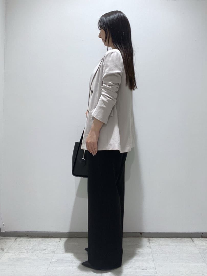 meiさんの「INDIVI｜【洗える／着心地楽ちん】ブラウス風ストライプカットソートップス」を使ったコーディネート