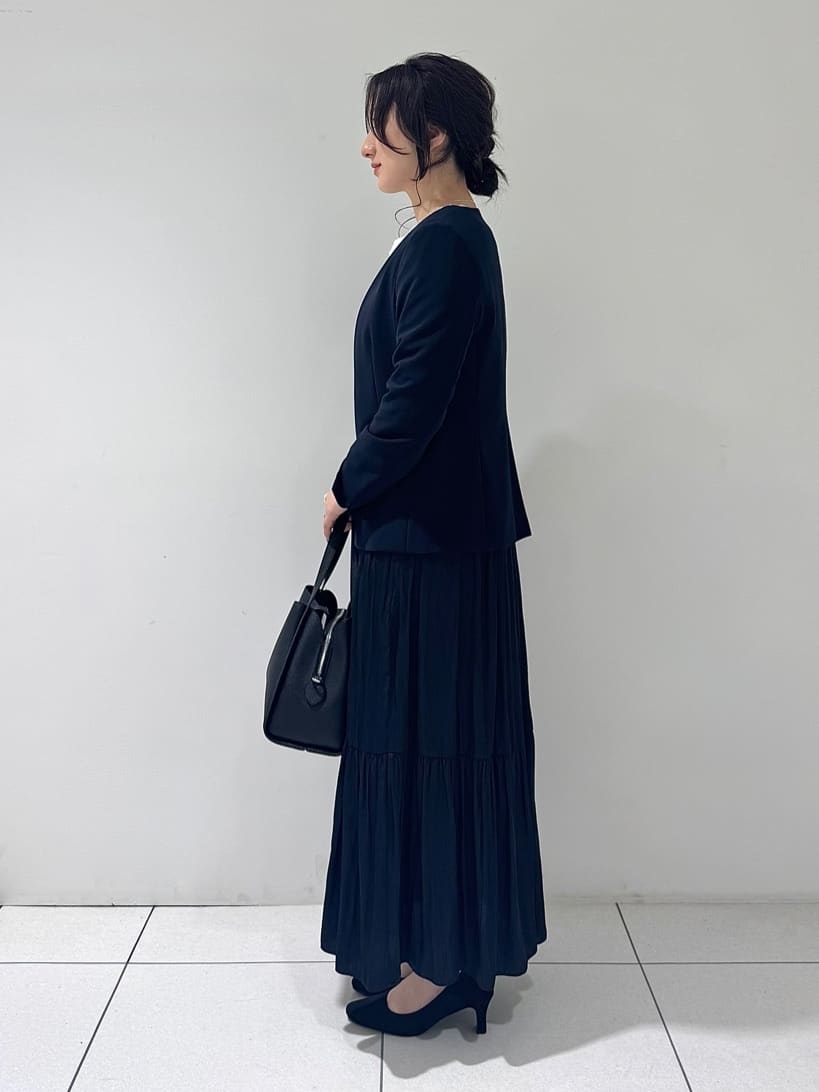 そんさんの「INDIVI｜【通勤スーツ／洗える】ストレッチカラーレスジャケット」を使ったコーディネート