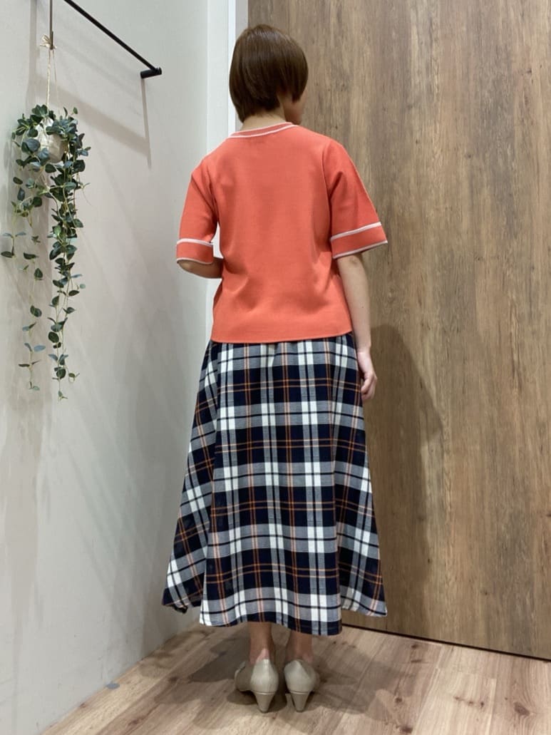 まなしぃさんの「grove｜新色追加！【シリーズ累計36万枚/名品ニット】やわらかドライタッチ 袖メッシュ編みニット」を使ったコーディネート