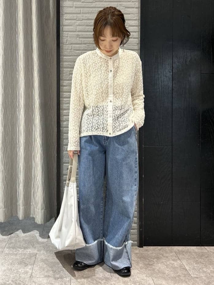 ga_riさんの「THE SHOP TK｜レースシャツトップス」を使ったコーディネート