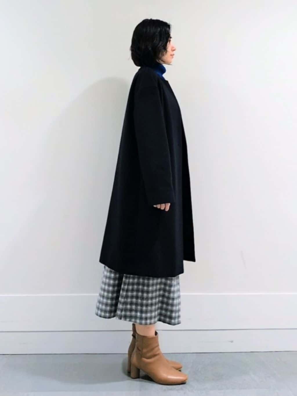 ミズタさんの「UNTITLED｜【洗える/アンサンブル可能/ウール100%】リブタートルネックウールニット」を使ったコーディネート