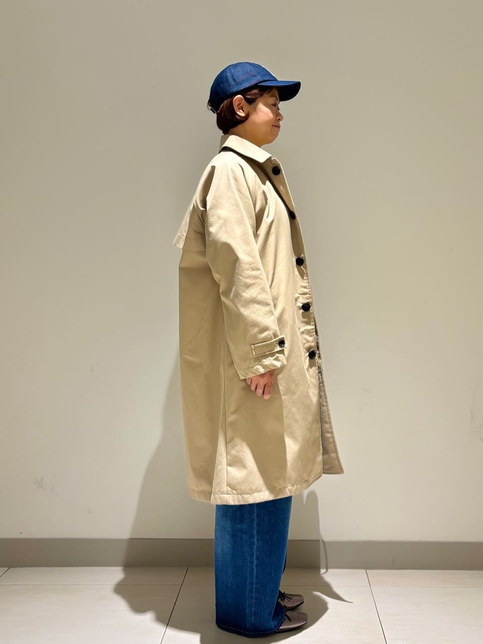 Haruさんの「Dessin｜【洗える】コットンVネックニット」を使ったコーディネート