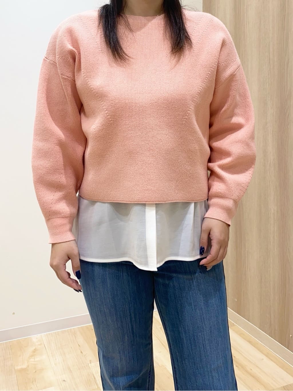HANAさんの「grove｜毎日着たくなる、もちもち畦編みニット」を使ったコーディネート