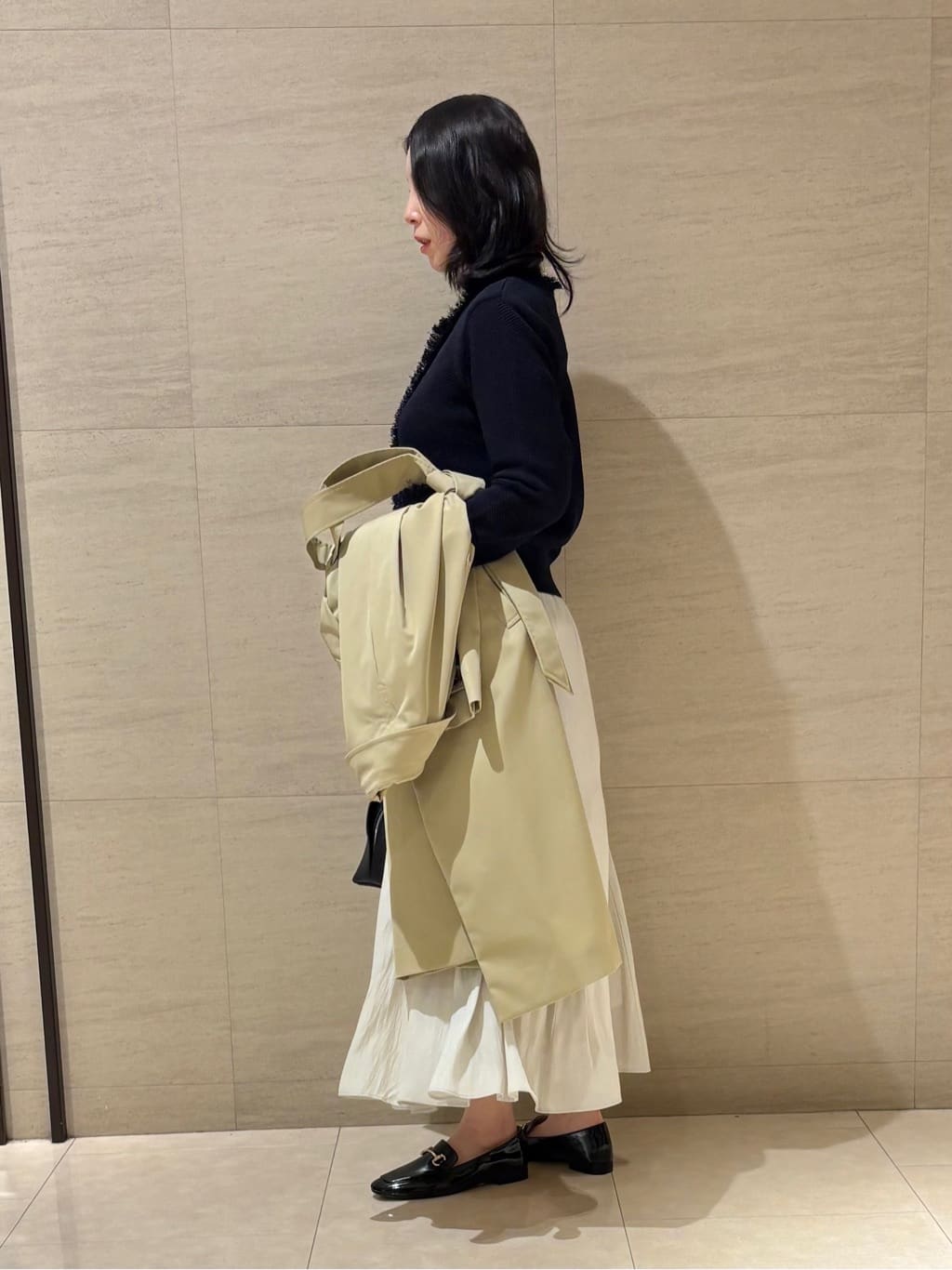 yさんの「UNTITLED｜【洗える/ジャケット風】ツイードニットカーディガン」を使ったコーディネート