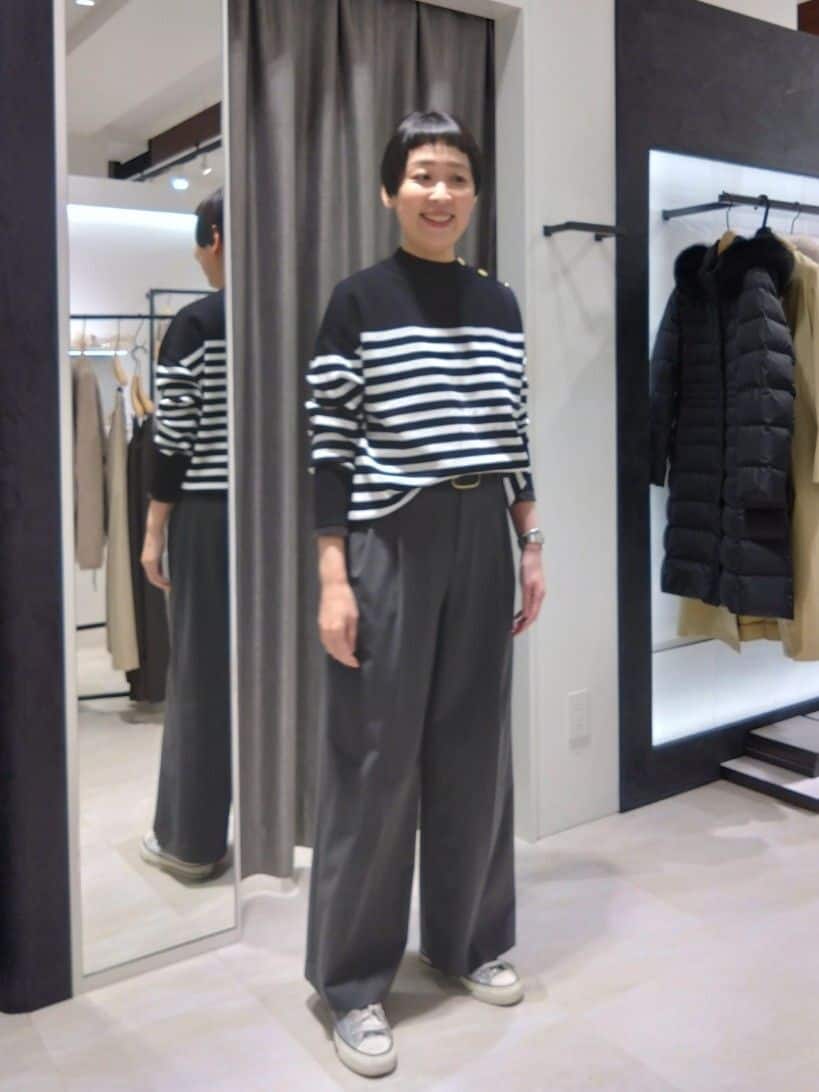 まちこさんの「UNTITLED｜【洗える】ミラノリブニット」を使ったコーディネート