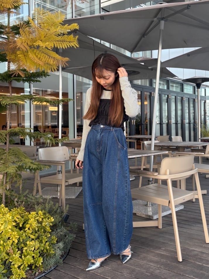 norimiさんの「INDIVI｜ボーダーカットソー」を使ったコーディネート