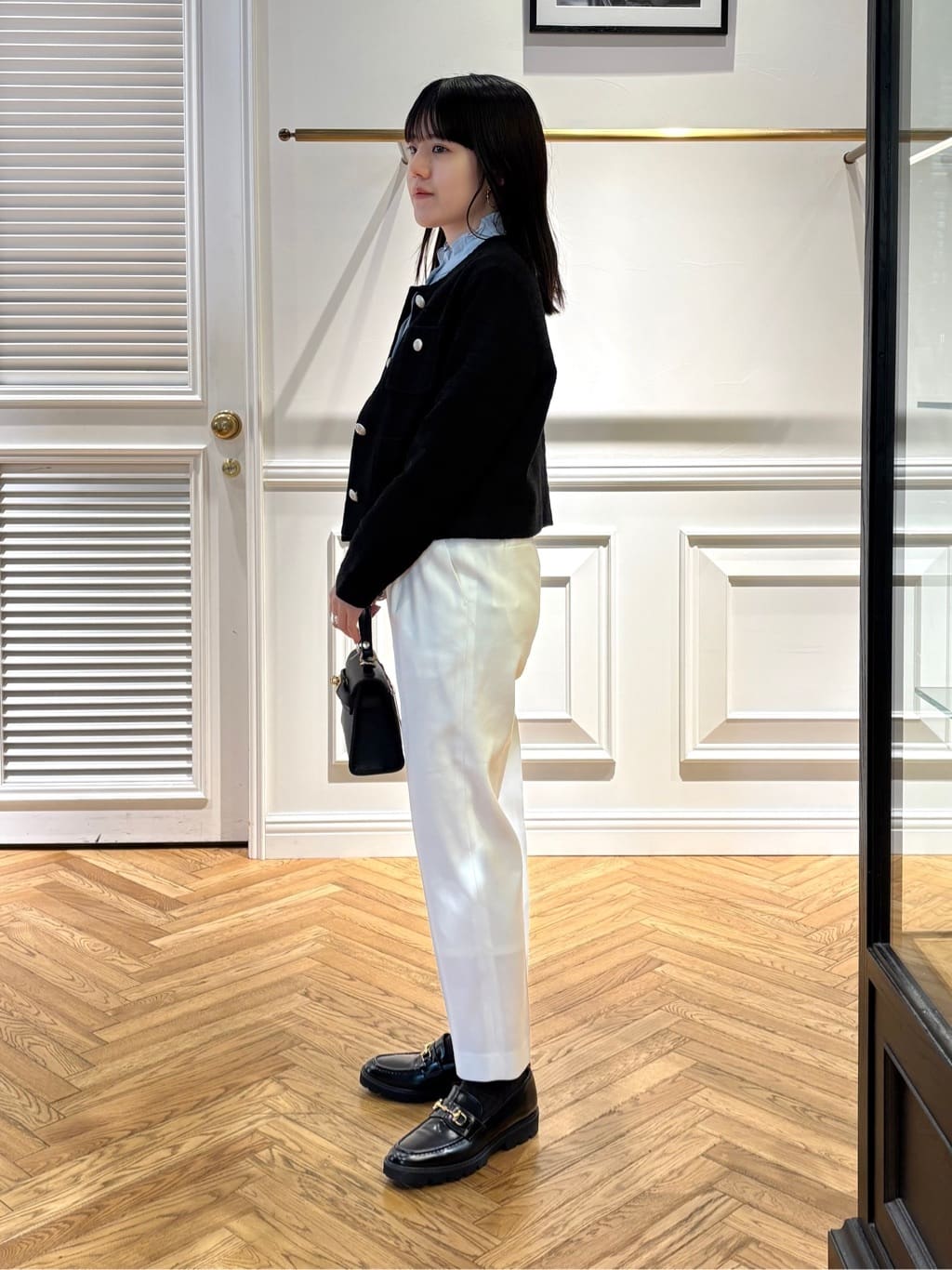 cocoさんの「DRESSTERIOR｜【ウォッシャブル/通勤】スタンドフリル ブラウス」を使ったコーディネート