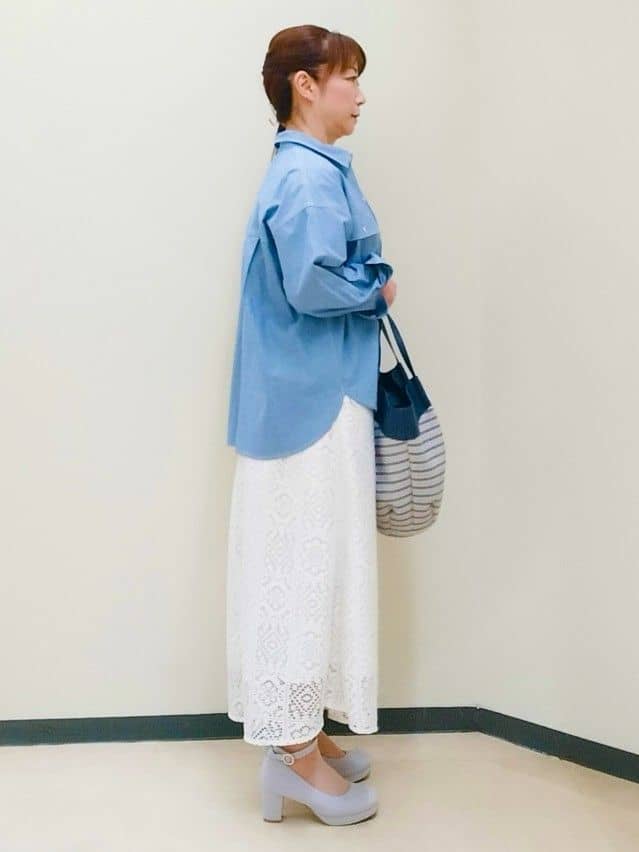 花さんの「Reflect｜【羽織にも◎】ダンガリーシャツ」を使ったコーディネート