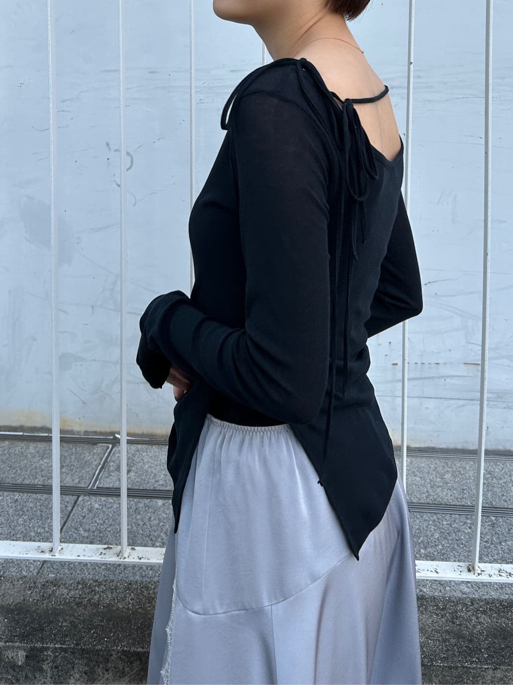 harunaさんの「CODE A｜jersey ribbon pullover」を使ったコーディネート