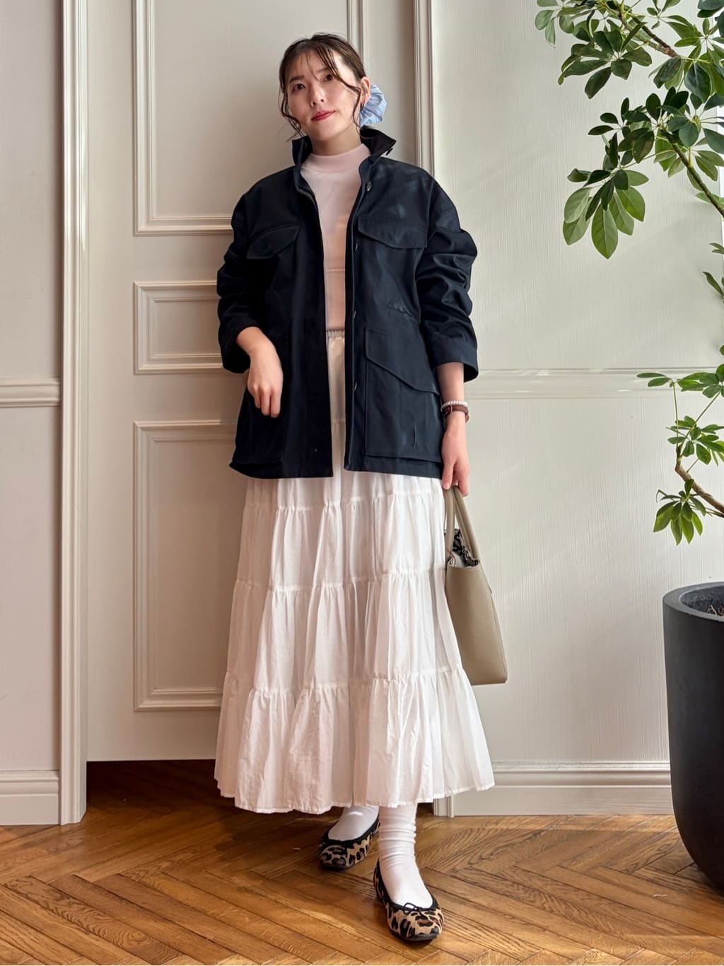 nakaoさんの「DRESSTERIOR｜【ウォッシャブル】コットンシルクハーフスリーブニット」を使ったコーディネート