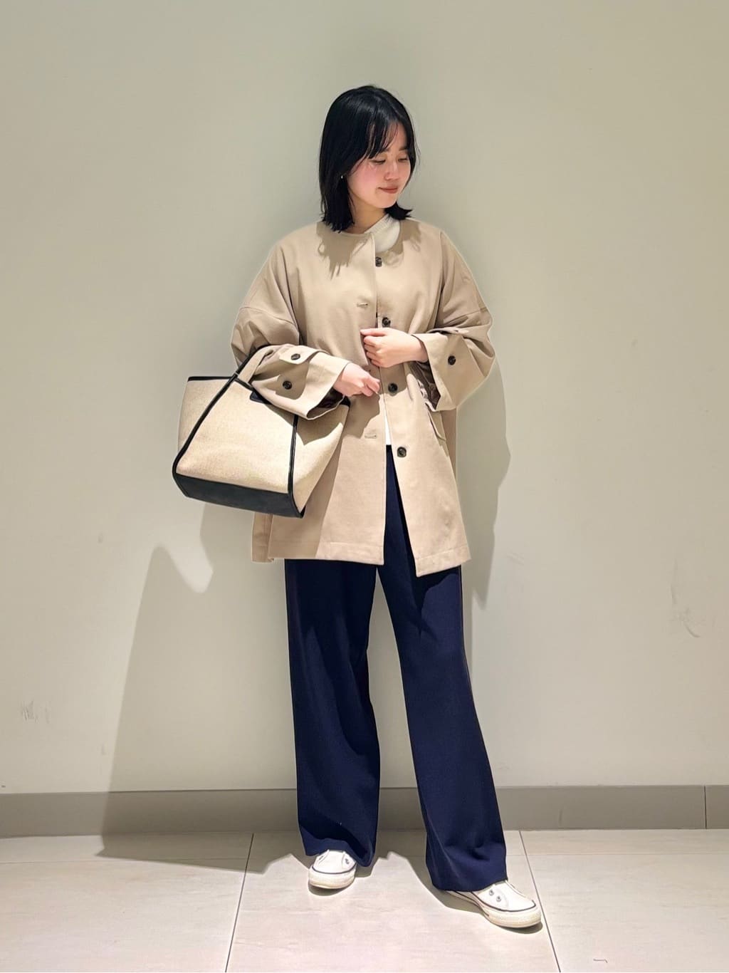 mayuさんの「Dessin｜【洗える】ストレッチツイルワイドパンツ」を使ったコーディネート