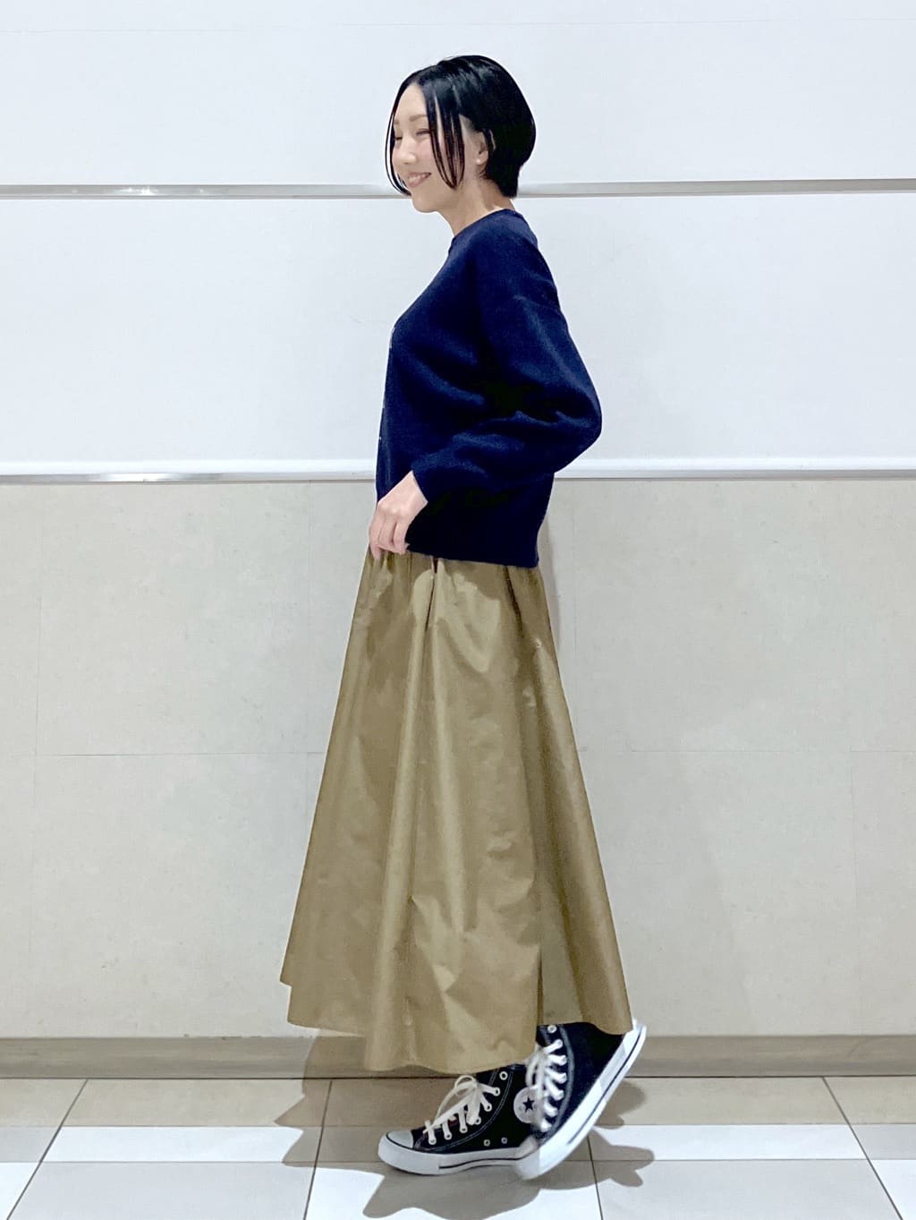 eriko さんの「Dessin｜【花粉ガード/撥水加工/洗える】クルーネックスプリングコート」を使ったコーディネート