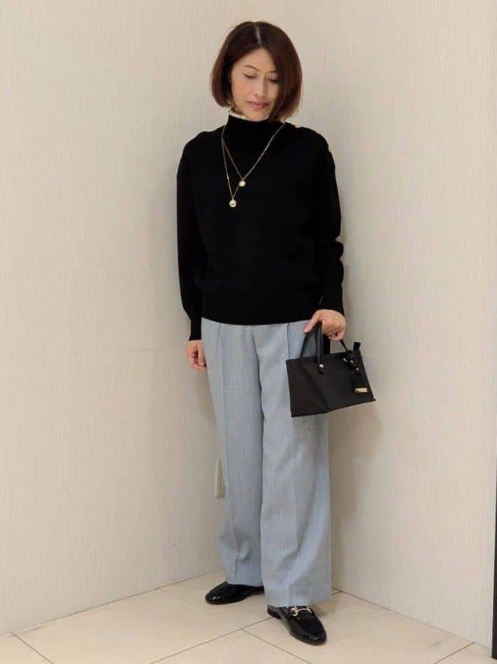 u-macoさんの「UNTITLED｜【洗える】ミラノリブニット」を使ったコーディネート