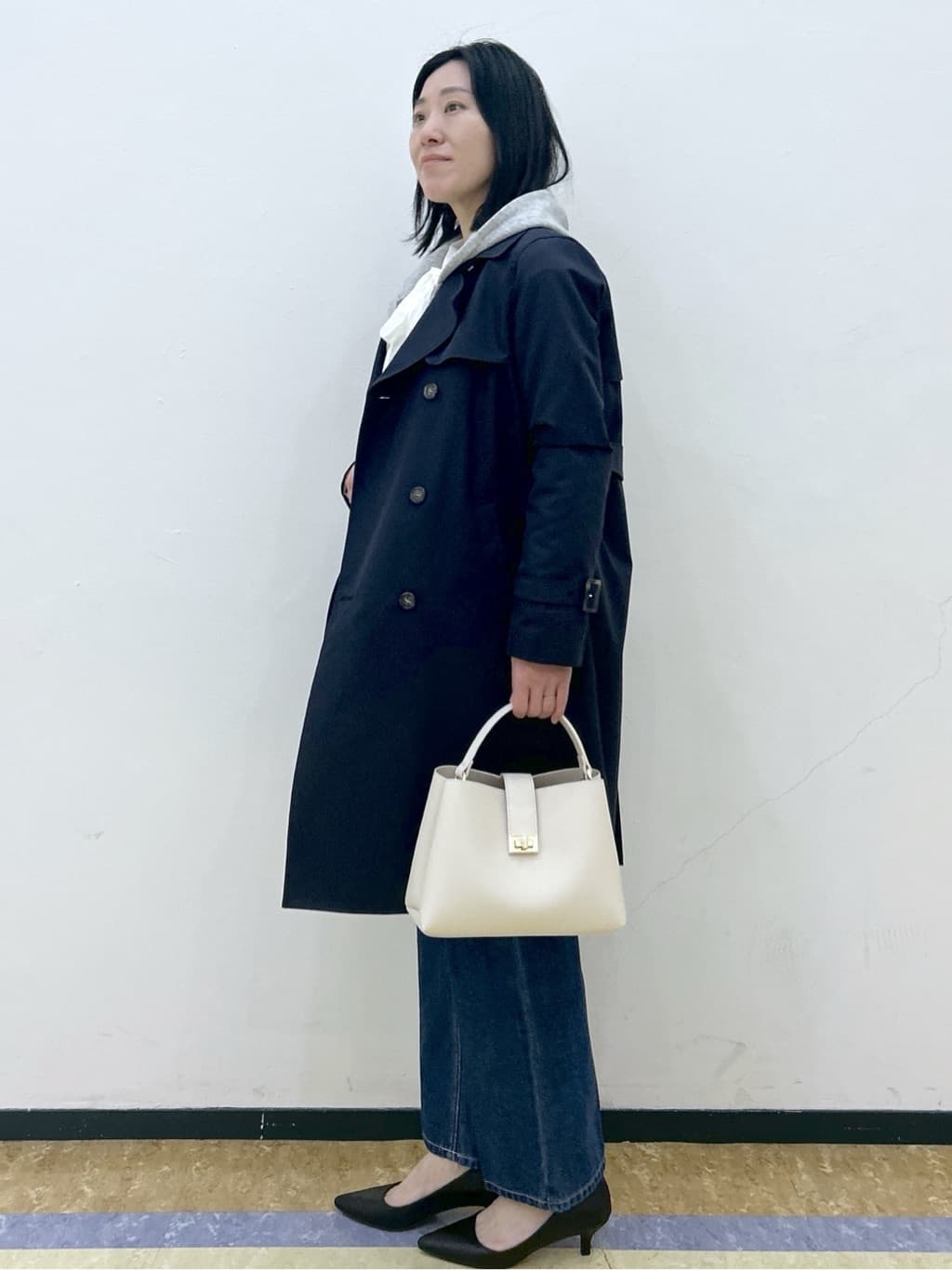 su.さんの「index｜撥水トレンチコート【洗濯機OK／花粉対応】《XS～3L》」を使ったコーディネート
