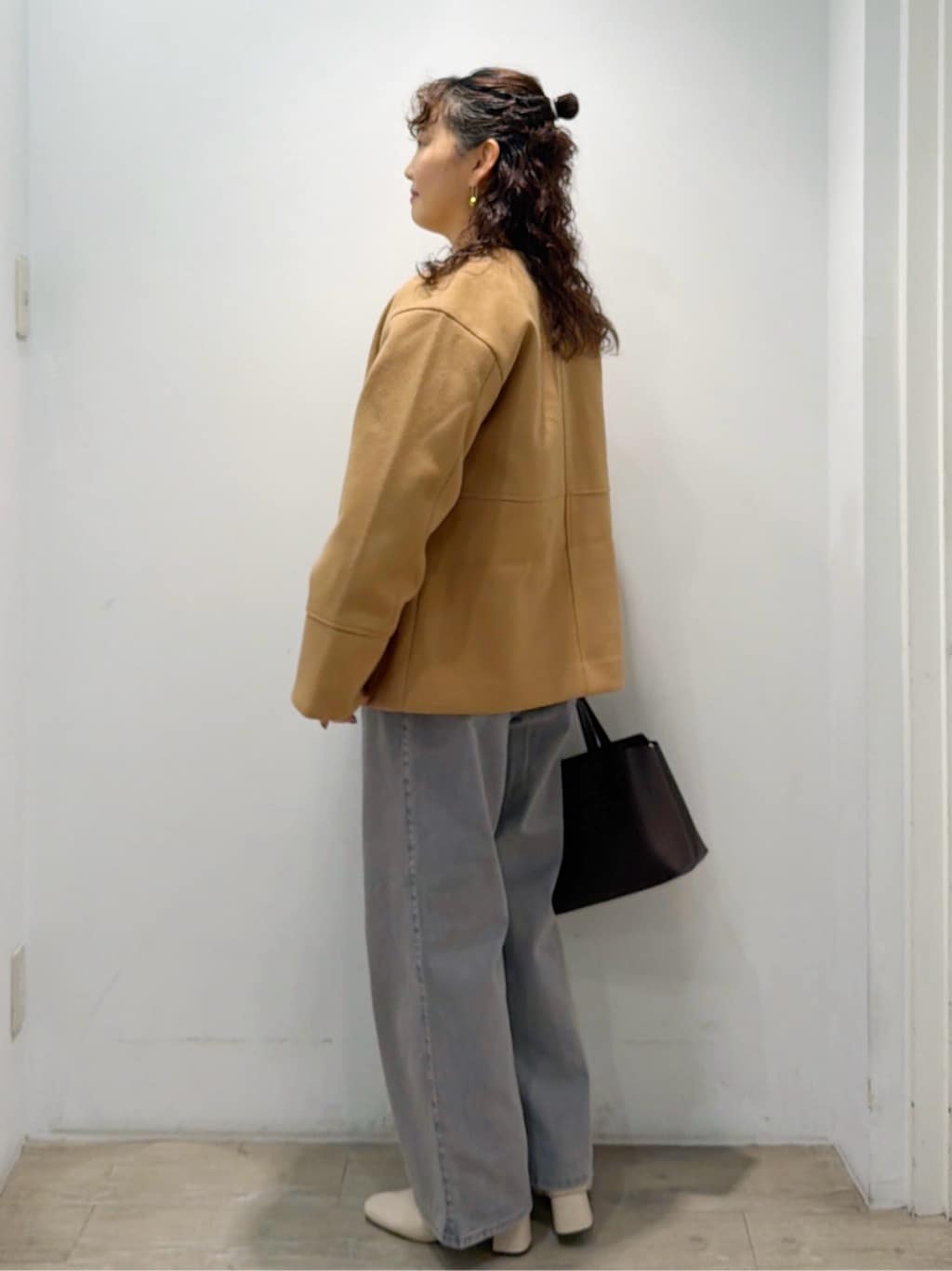 sumicaさんの「OPAQUE.CLIP｜ウールライクメルトンノーカラーコート【洗濯機洗い可】」を使ったコーディネート