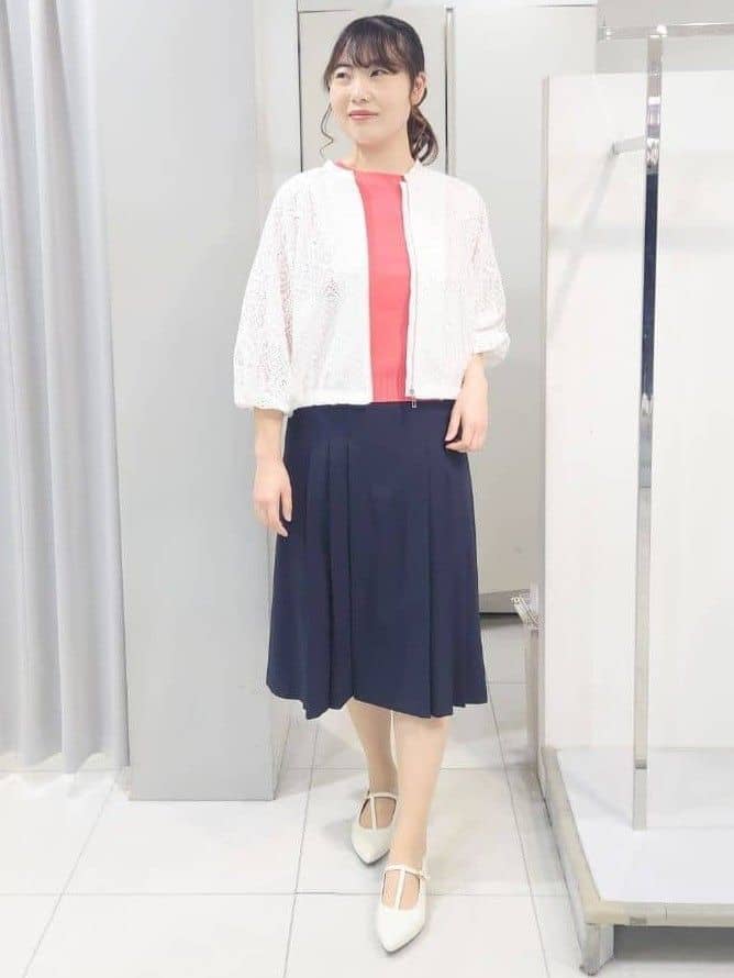 AZUSAさんの「Reflect｜透かしスリーブデザインハイゲージニット」を使ったコーディネート