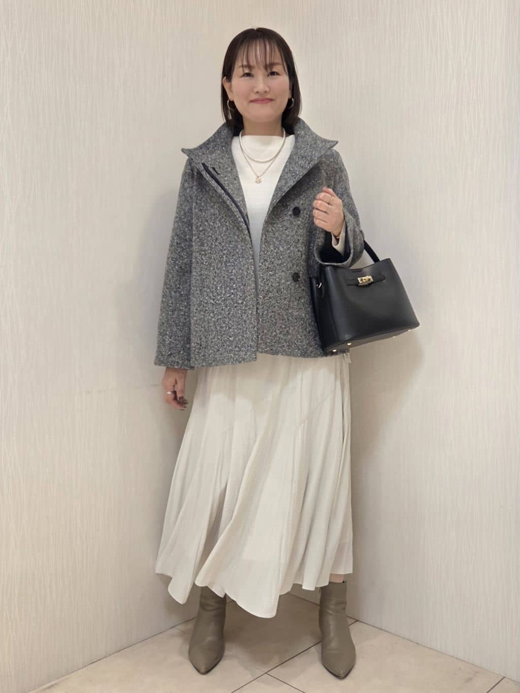 naokoさんの「UNTITLED｜【洗える】モックネックミラノリブニット」を使ったコーディネート