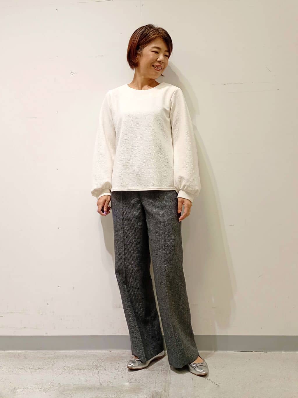 Kさんの「INDIVI｜【洗える／大人ラメ】カラーMIXボトルネックニット」を使ったコーディネート