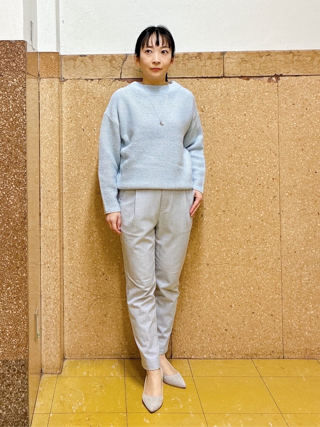 hattoriさんの「INDIVI｜【洗える／裏起毛】ストレッチウォームパンツ」を使ったコーディネート