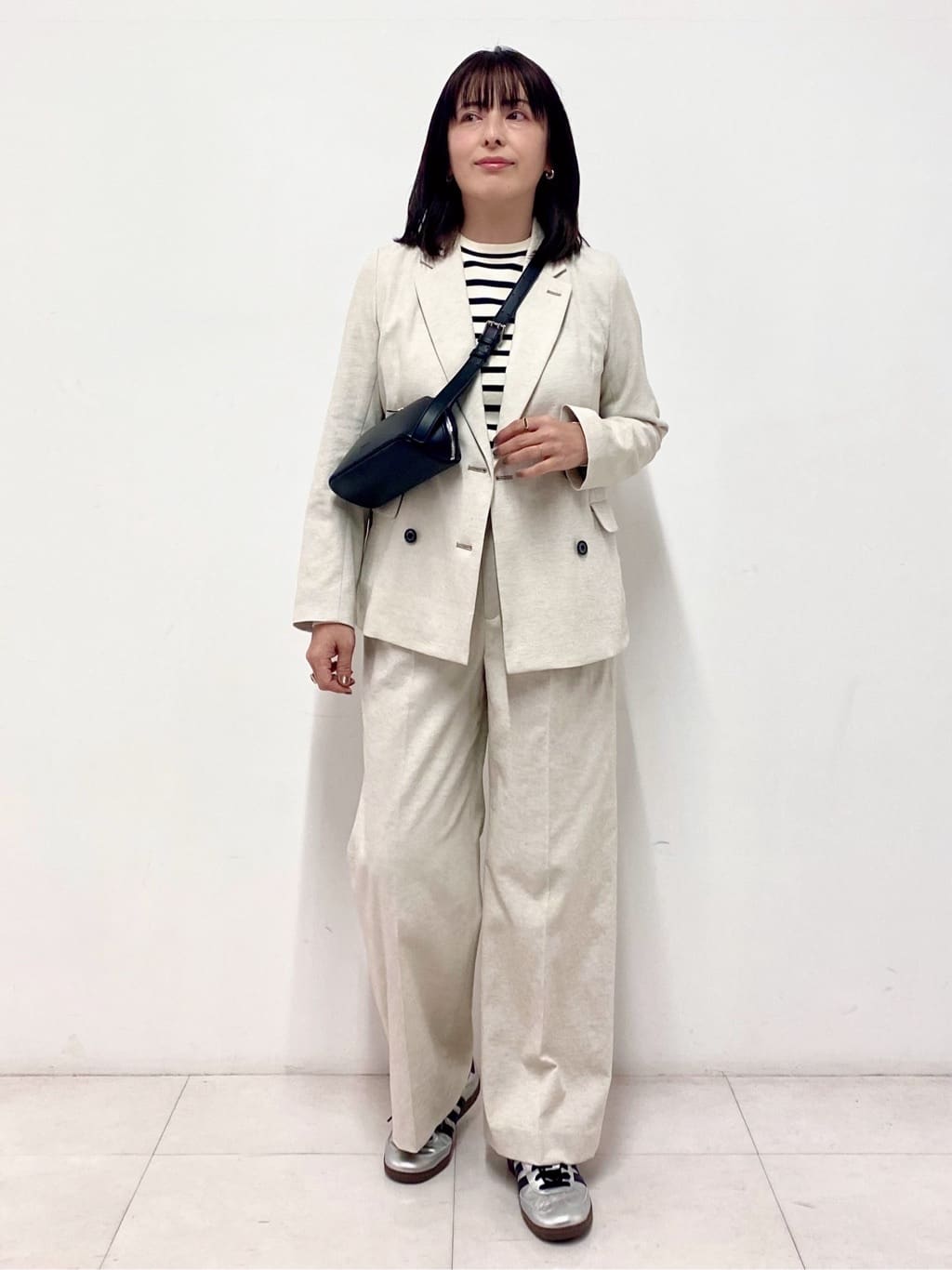 Sawaguchiさんの「DRESSTERIOR｜【セットアップ可/吸水速乾/ウォッシャブル】リネンブレンドオックスダブルジャケット」を使ったコーディネート