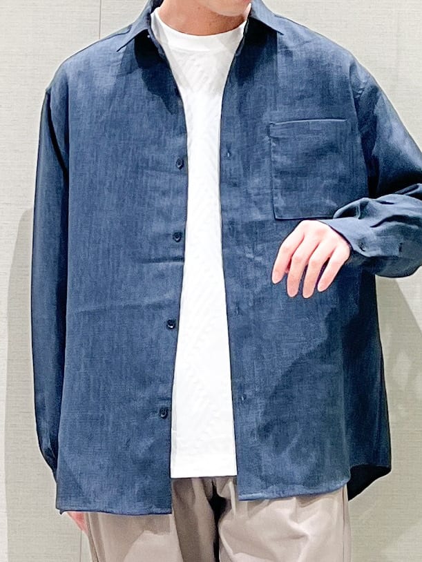 SHI-MAさんの「THE SHOP TK｜【LINO FINE】リネンライク 長袖シャツ UVカット/イージーケア/吸水速乾/洗濯機OK」を使ったコーディネート