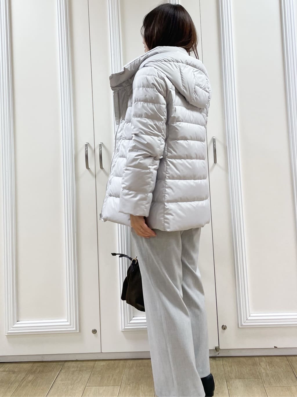 めいさんの「Reflect｜【SS-4Lサイズ】フーデッドミドルダウンコート」を使ったコーディネート