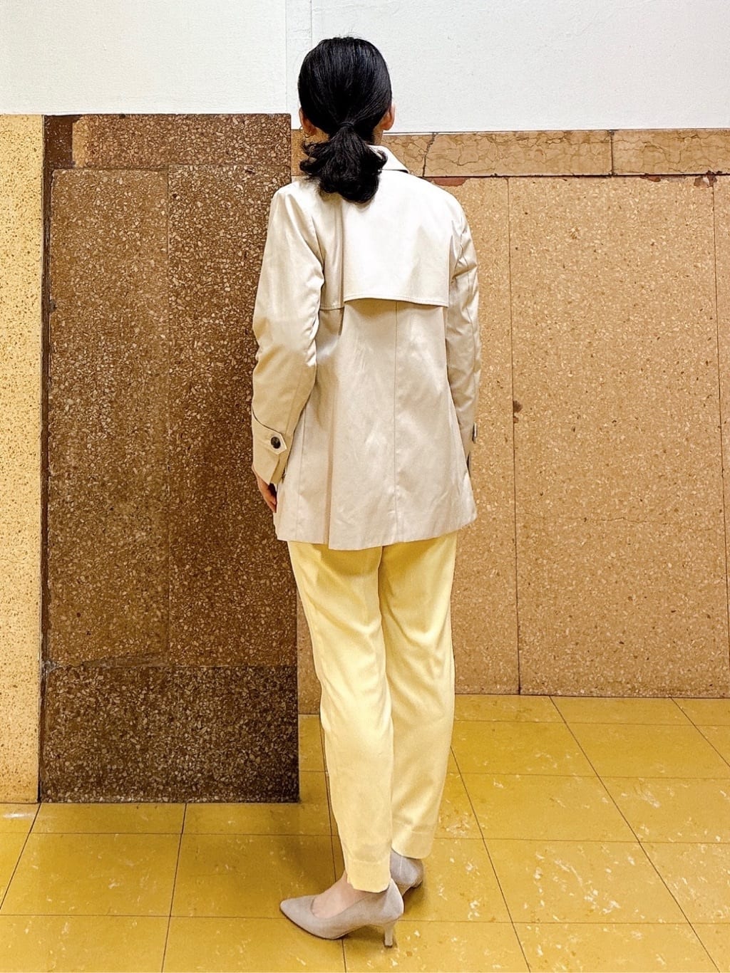 hattoriさんの「INDIVI｜【洗える／着心地楽ちん】ブラウス風ストライプカットソートップス」を使ったコーディネート